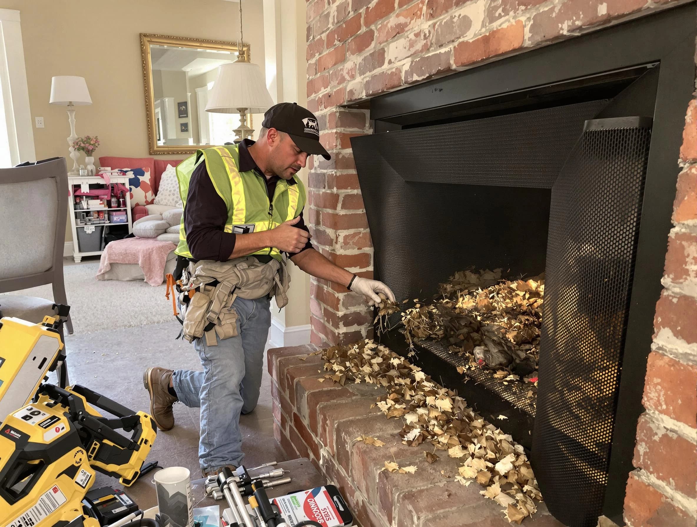 Safe screening installation by Montrose Chimney Sweep in Montrose, VA