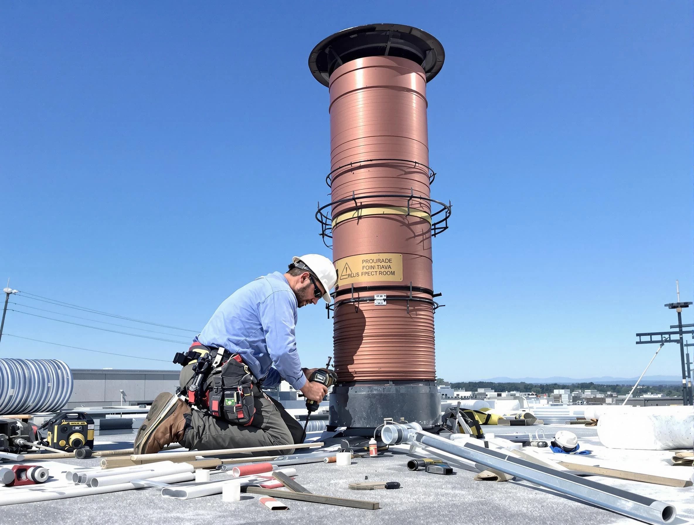 Installed chimney liner by Montrose Chimney Sweep in Montrose, VA