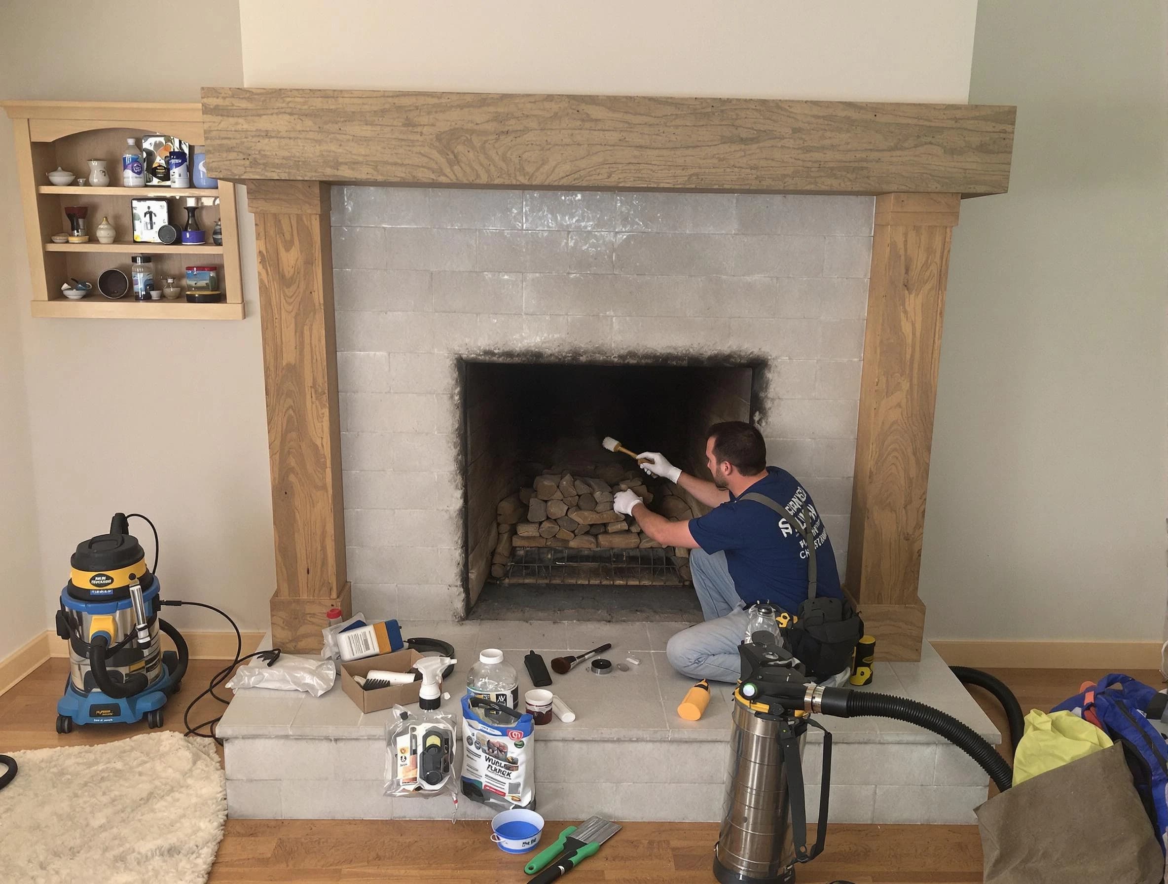 Detailed creosote removal process by Montrose Chimney Sweep in Montrose, VA