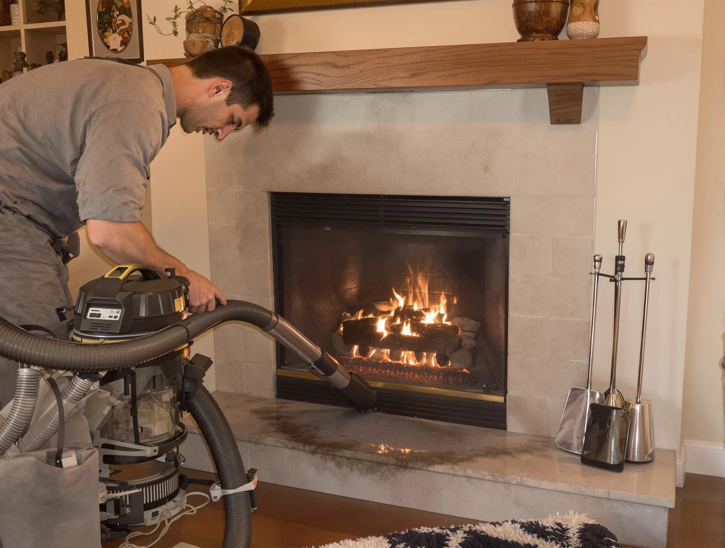 Routine fireplace upkeep by Montrose Chimney Sweep in Montrose, VA