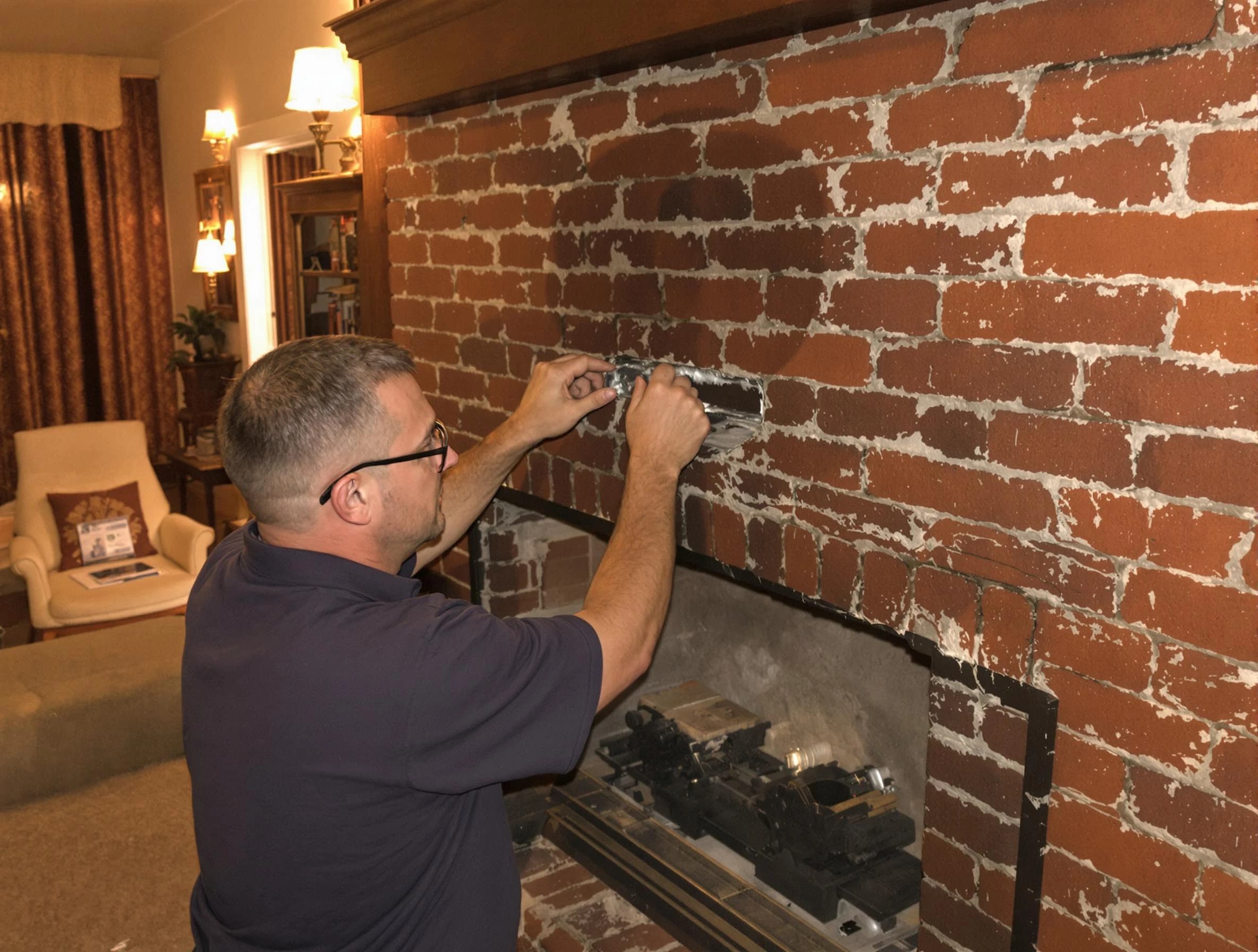 Montrose Chimney Sweep expert fixing a fireplace in Montrose, VA