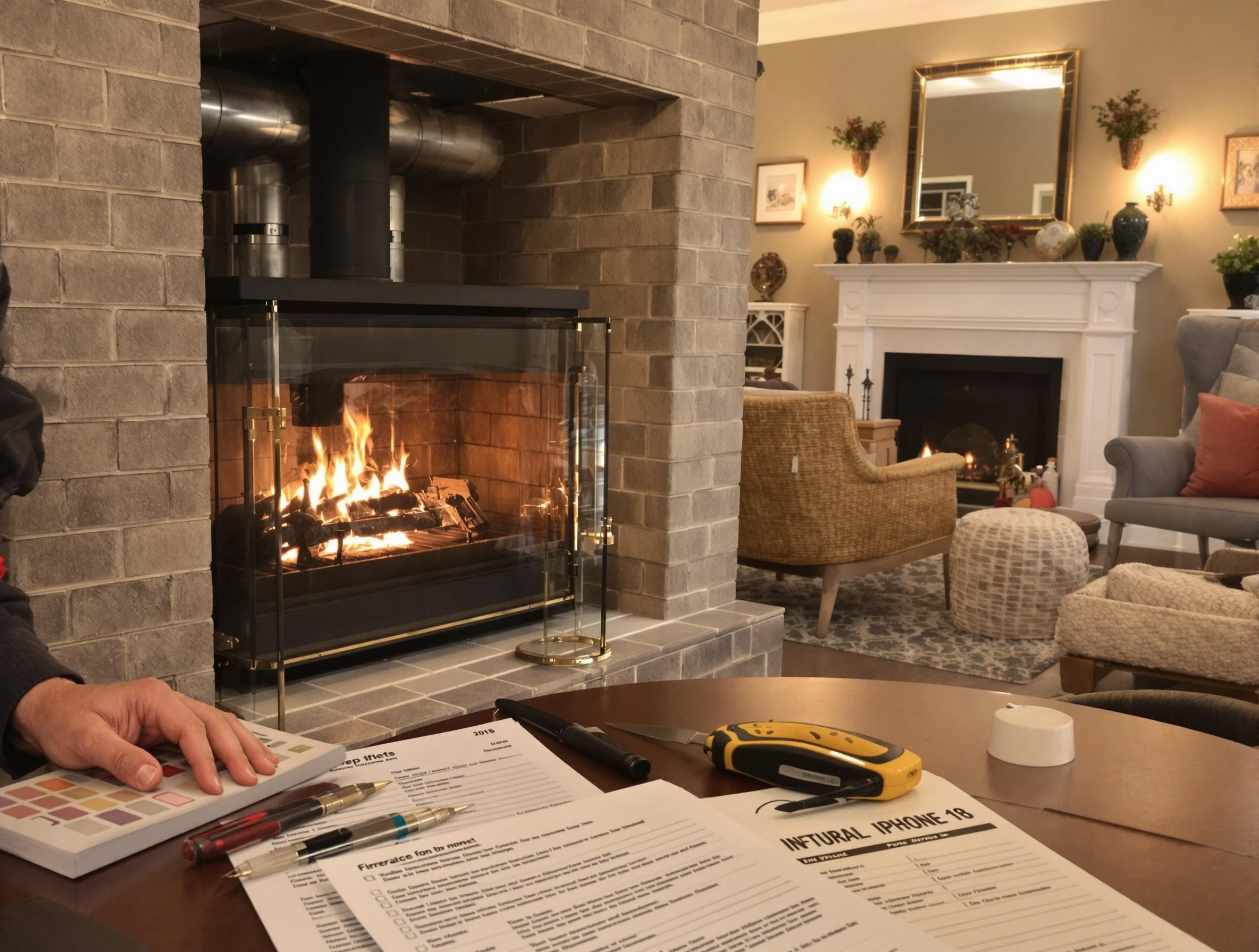 Montrose Chimney Sweep verifying fireplace safety measures in Montrose, VA