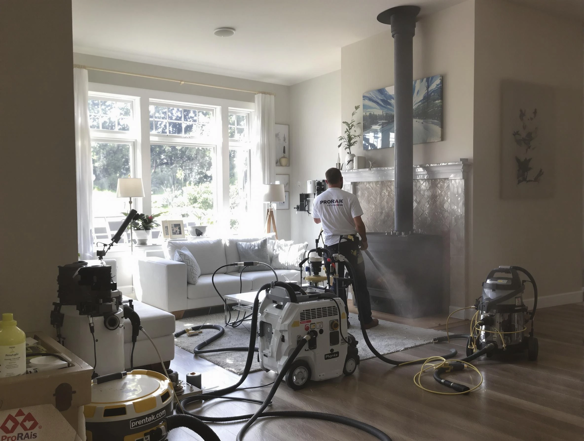 Soot removal service by Montrose Chimney Sweep for a fireplace in Montrose, VA
